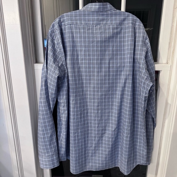 Ralph Lauren Polo Shirt Mens Blue Check Button Down Stretch Cotton Size XXL - Picture 3 of 8